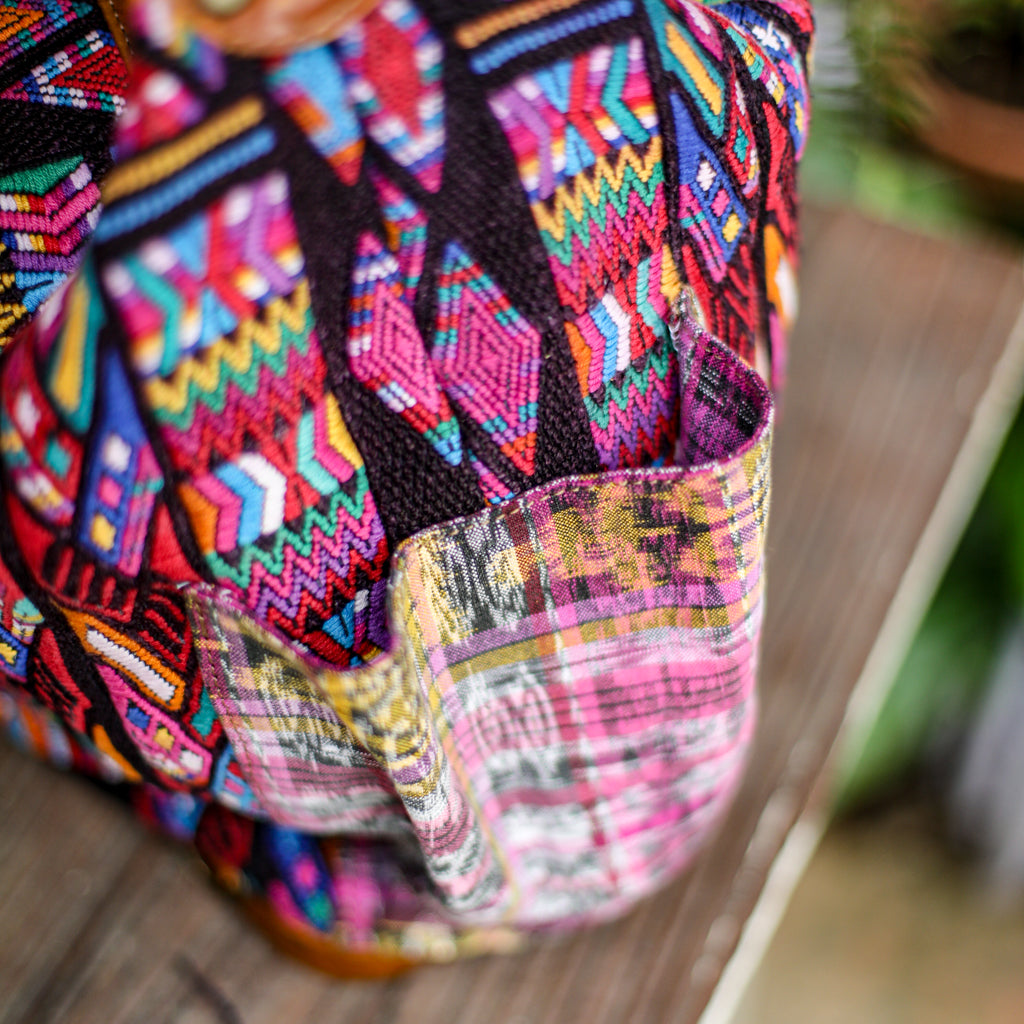 BEATRIZ CDB + DIAMANTE STRAP - OOAK HUIPIL - CAFE - NO. 18471