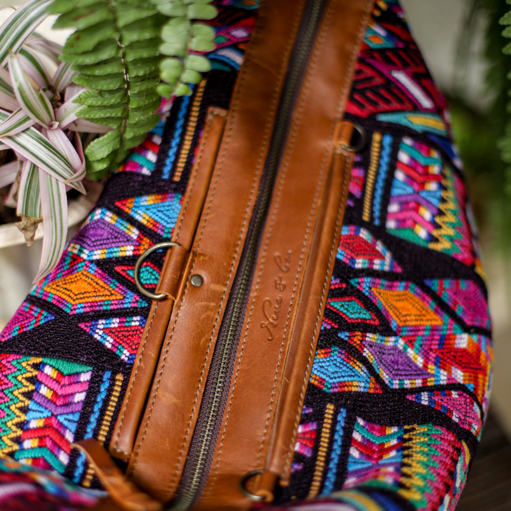 BEATRIZ CDB + DIAMANTE STRAP - OOAK HUIPIL - CAFE - NO. 18471