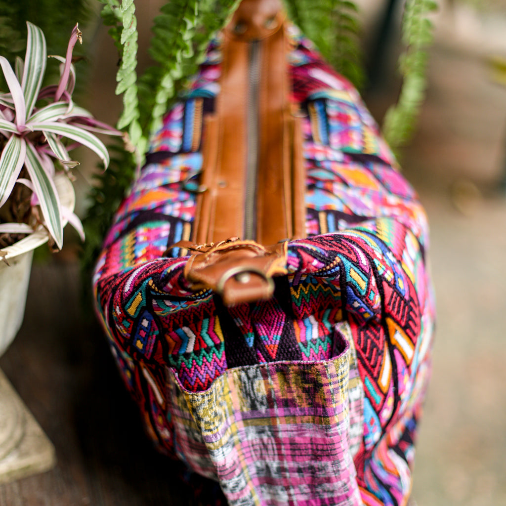 BEATRIZ CDB + DIAMANTE STRAP - OOAK HUIPIL - CAFE - NO. 18471