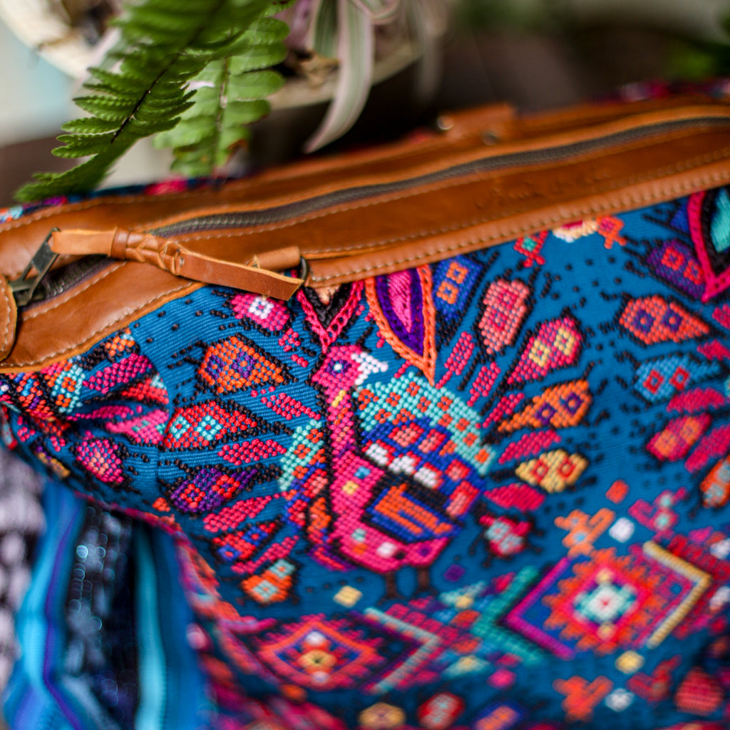 BEATRIZ CDB + DIAMANTE STRAP - OOAK HUIPIL - CAFE - NO. 18472