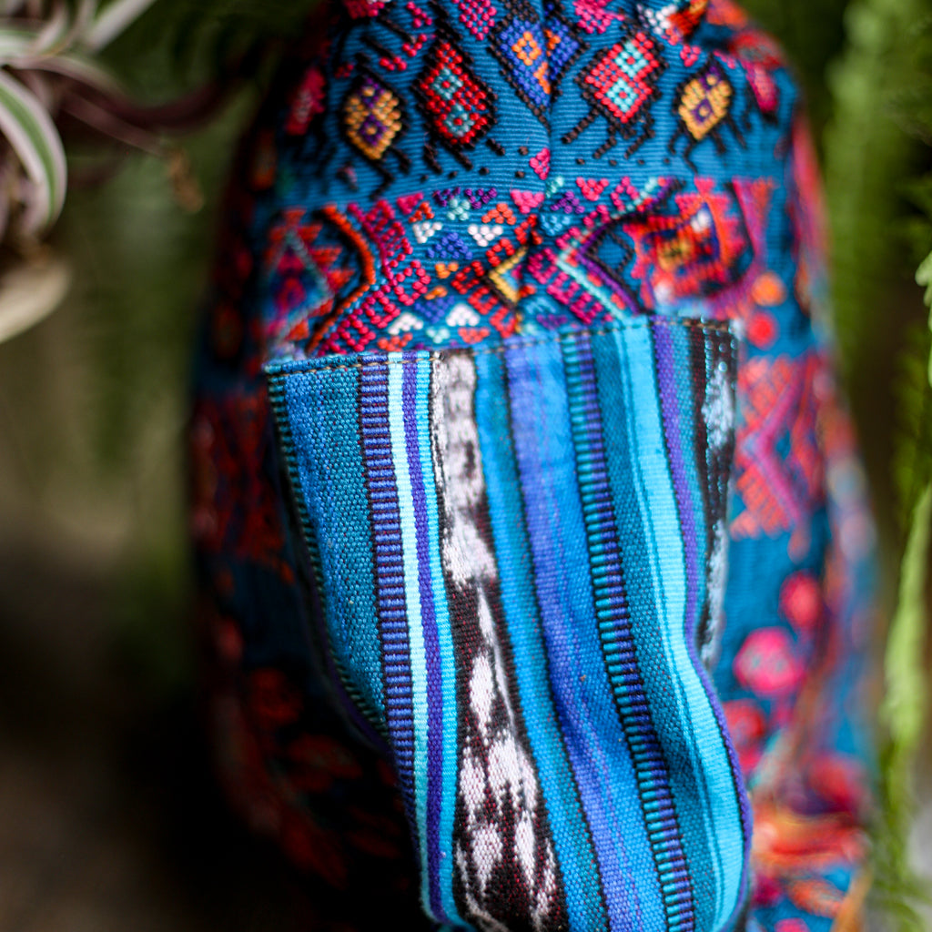 BEATRIZ CDB + DIAMANTE STRAP - OOAK HUIPIL - CAFE - NO. 18472