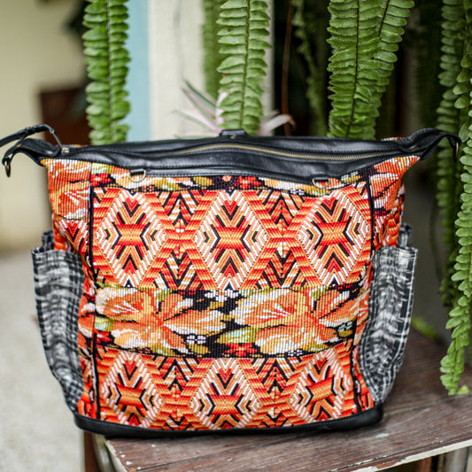 BEATRIZ CDB + DIAMANTE STRAP - OOAK HUIPIL - BLACK - NO. 18478