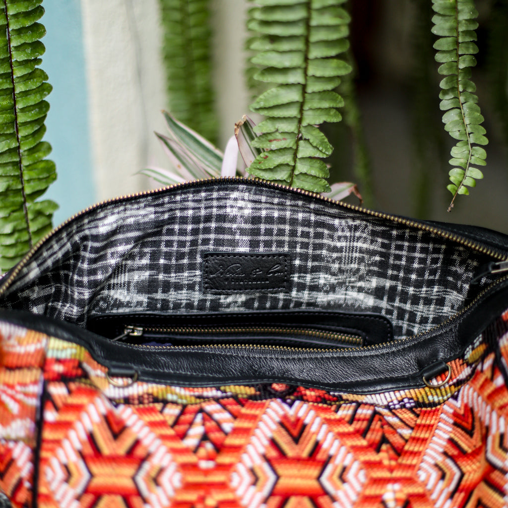 BEATRIZ CDB + DIAMANTE STRAP - OOAK HUIPIL - BLACK - NO. 18478