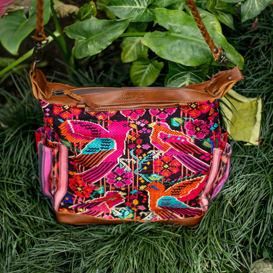 BEATRIZ MCDB + DIAMANTE STRAP - OOAK HUIPIL - CAFE -  NO. 18464