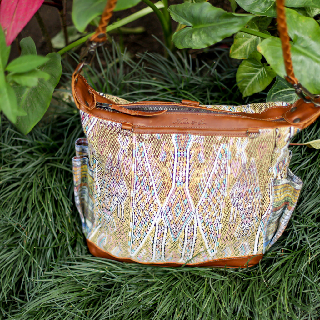 BEATRIZ MCDB + DIAMANTE STRAP - OOAK HUIPIL - CAFE -  NO. 18462