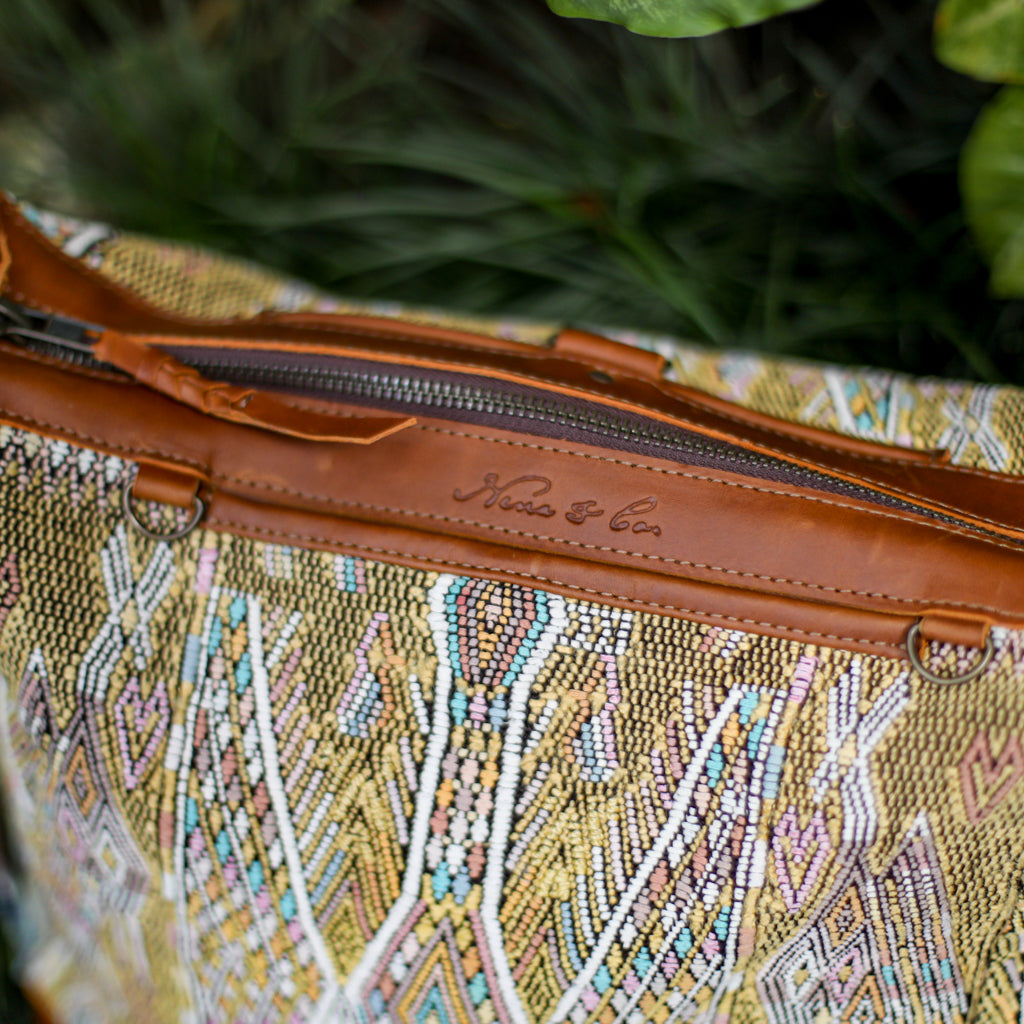 BEATRIZ MCDB + DIAMANTE STRAP - OOAK HUIPIL - CAFE -  NO. 18462