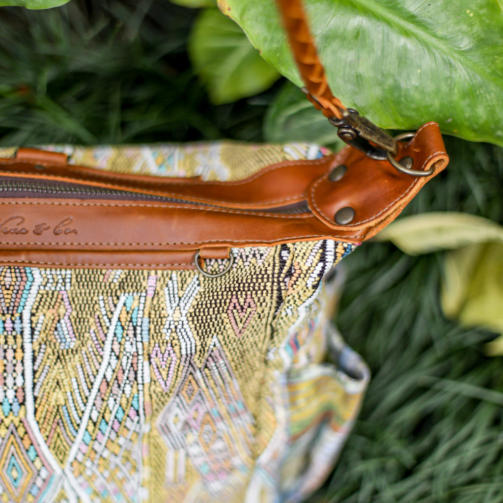 BEATRIZ MCDB + DIAMANTE STRAP - OOAK HUIPIL - CAFE -  NO. 18462