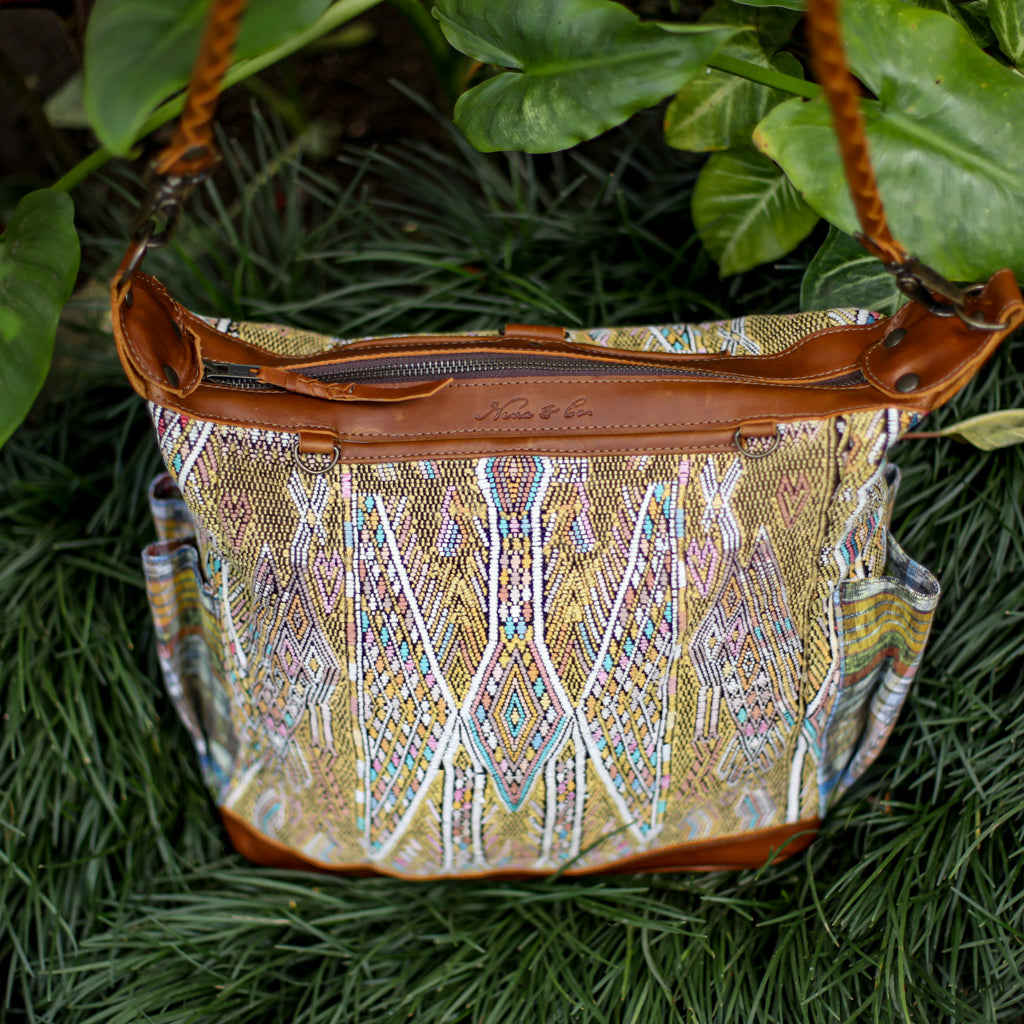 BEATRIZ MCDB + DIAMANTE STRAP - OOAK HUIPIL - CAFE -  NO. 18462