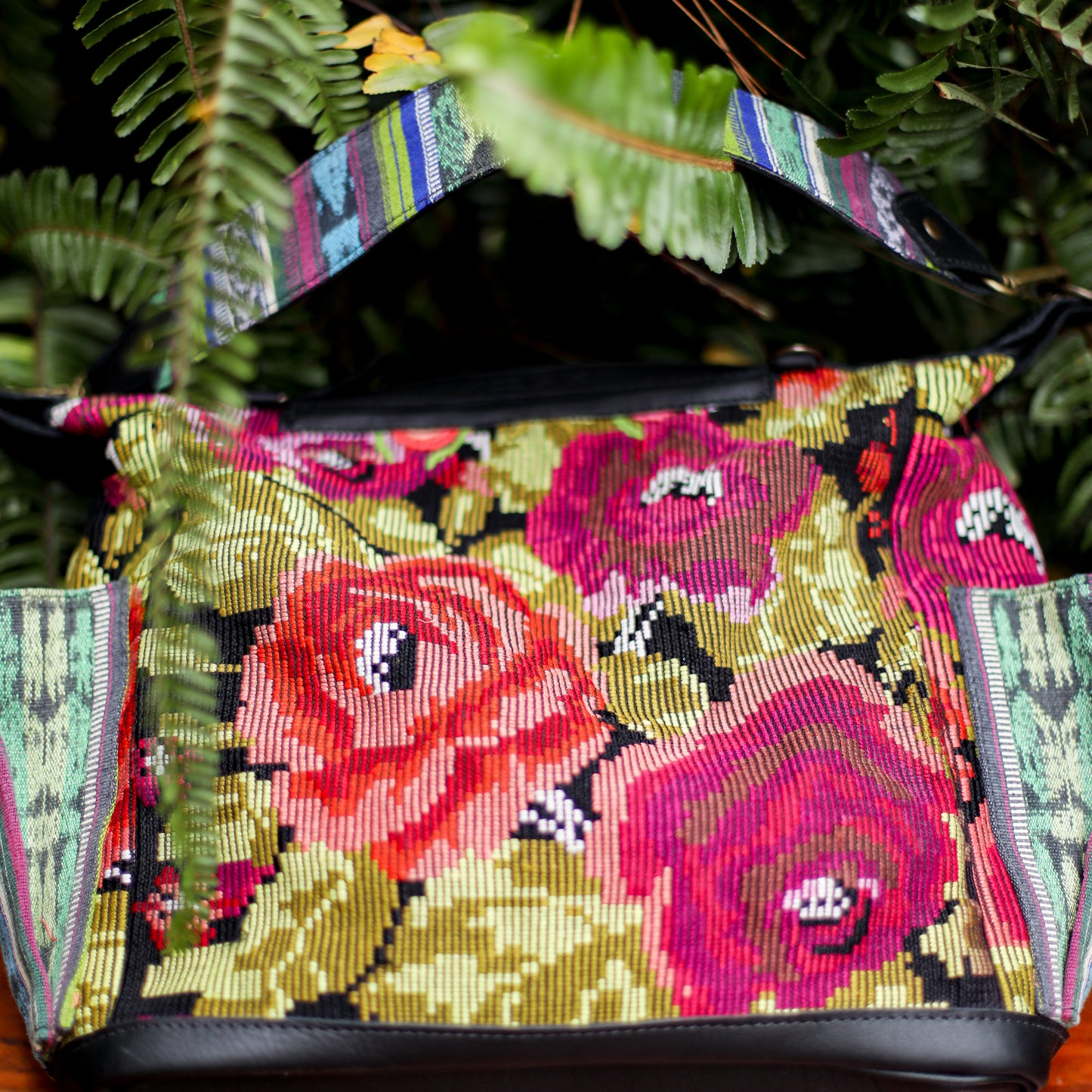 BEATRIZ MCDB + DIAMANTE STRAP - OOAK HUIPIL - BLACK - NO. 200182