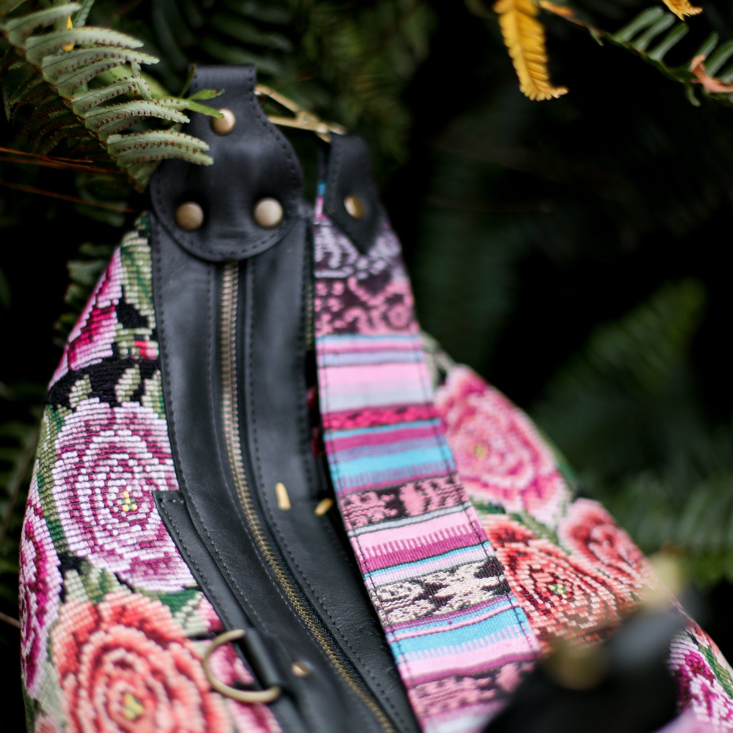 BEATRIZ CDB + DIAMANTE STRAP - OOAK HUIPIL - BLACK - NO. 200177