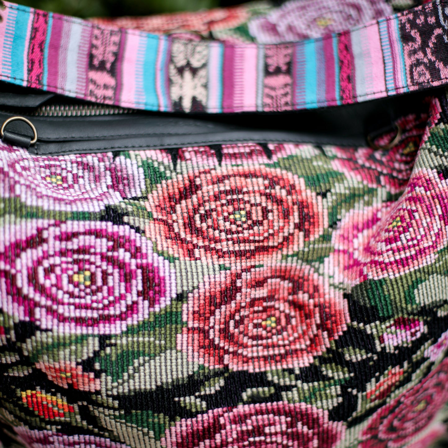BEATRIZ CDB + DIAMANTE STRAP - OOAK HUIPIL - BLACK - NO. 200177