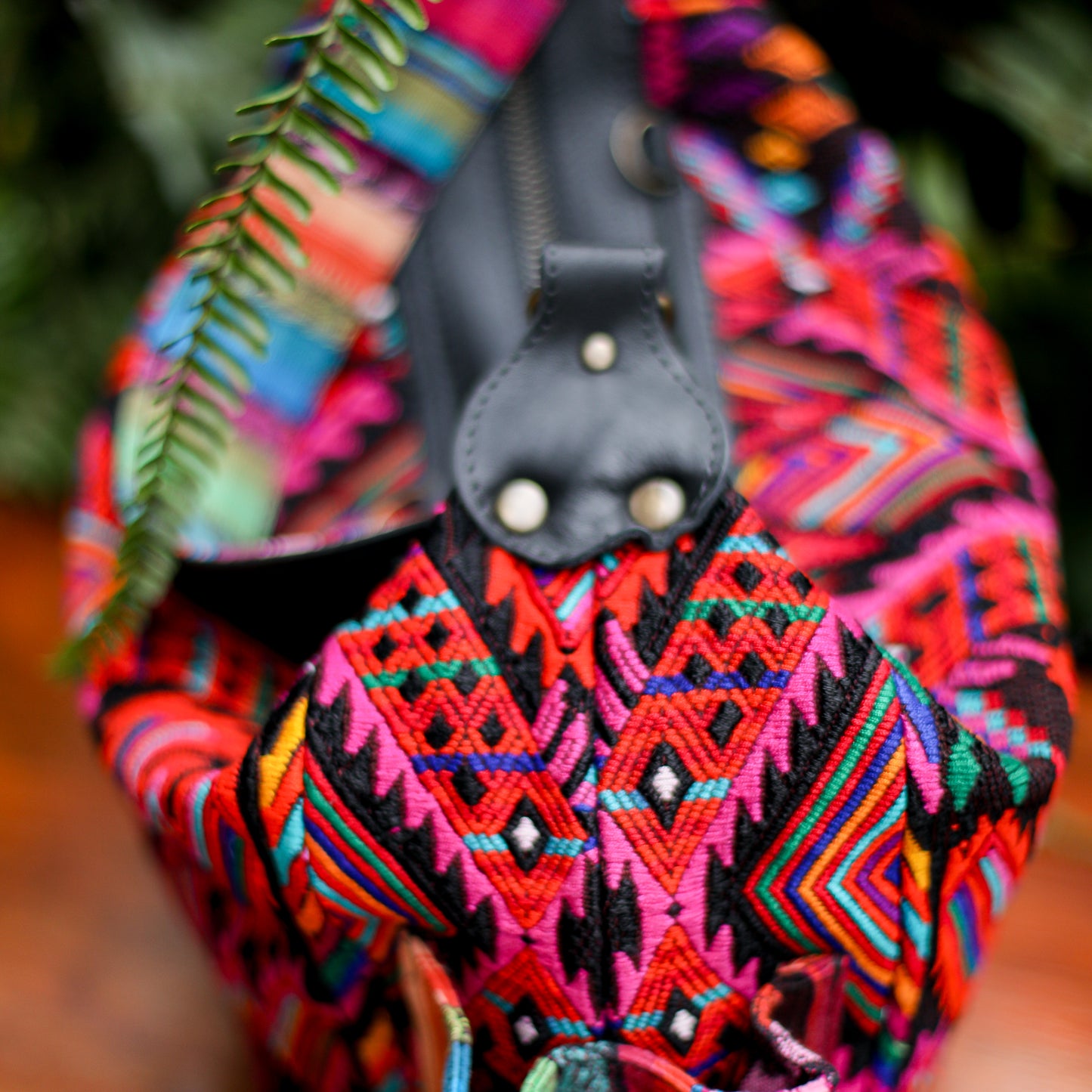 BEATRIZ MCDB + DIAMANTE STRAP - OOAK HUIPIL - BLACK - NO. 200183