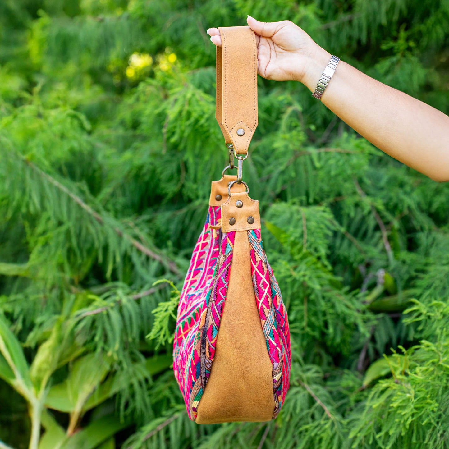 LARGE BOHO SADDLE BAG - OOAK HUIPIL - AMARILLO - NO. 16993