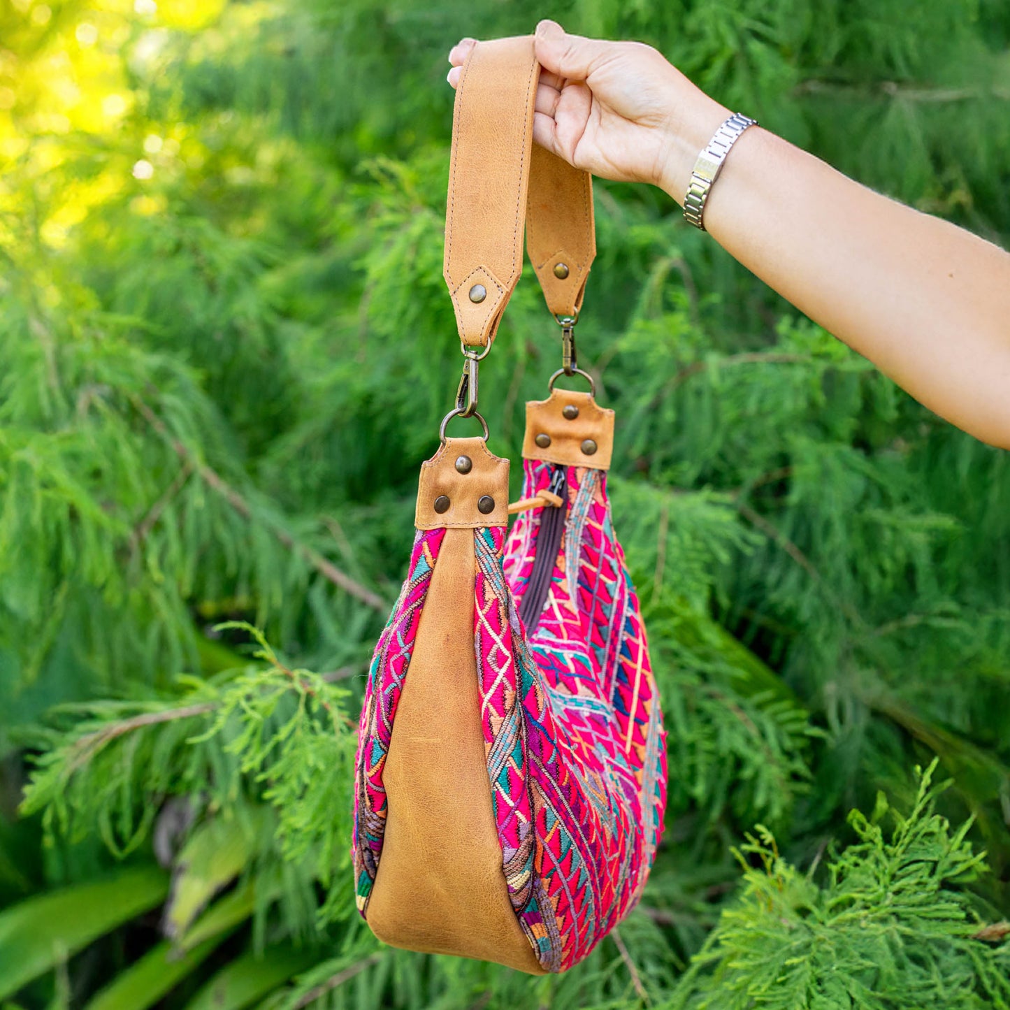 LARGE BOHO SADDLE BAG - OOAK HUIPIL - AMARILLO - NO. 16993