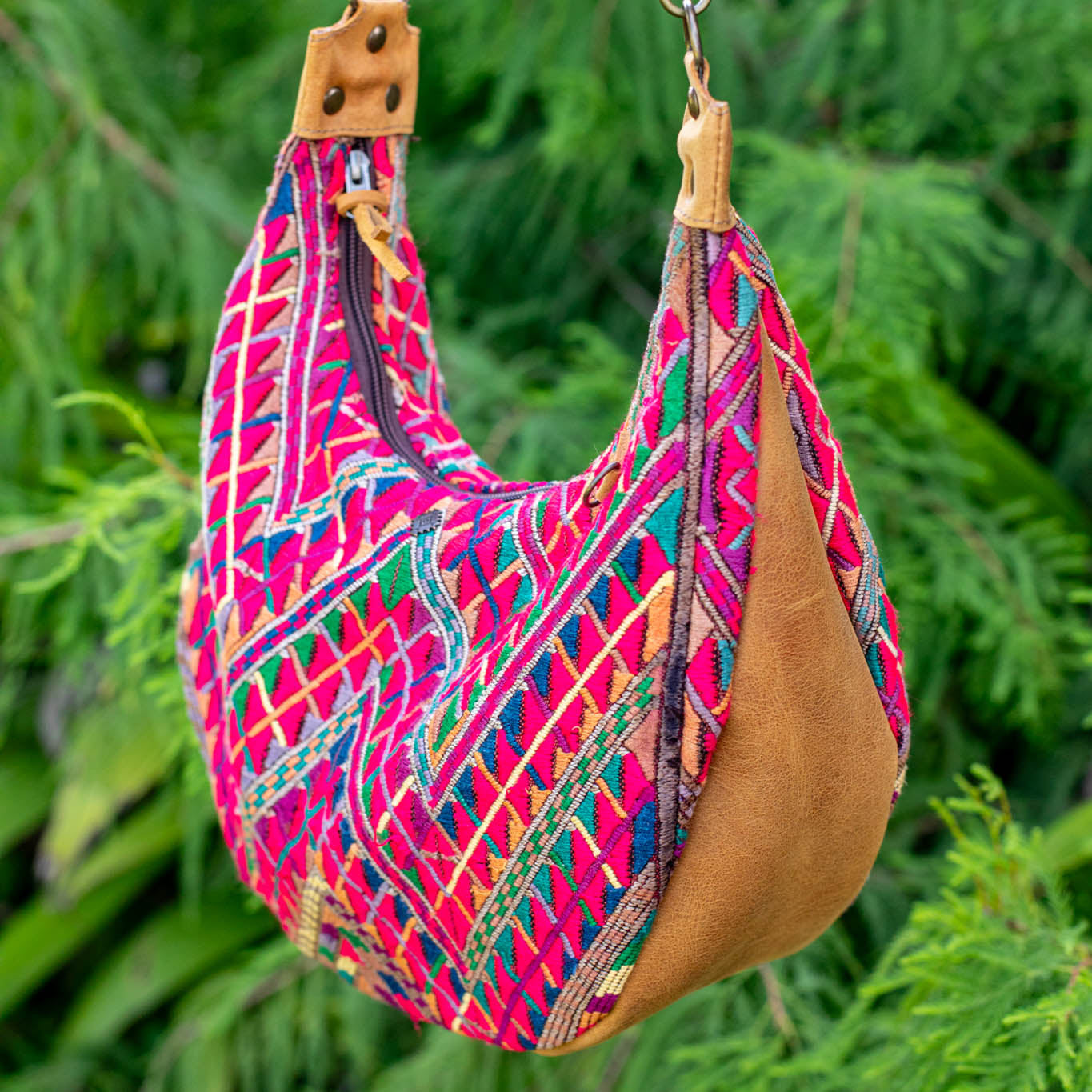 LARGE BOHO SADDLE BAG - OOAK HUIPIL - AMARILLO - NO. 16993