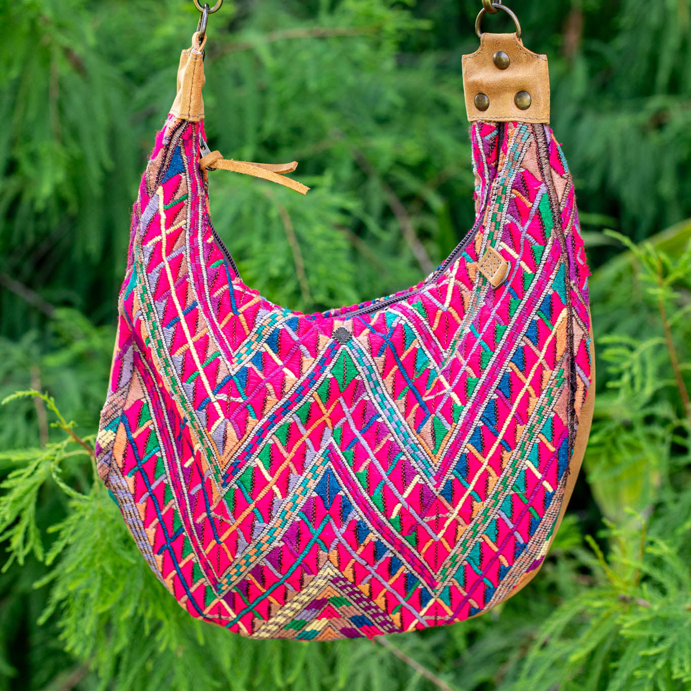 LARGE BOHO SADDLE BAG - OOAK HUIPIL - AMARILLO - NO. 16993