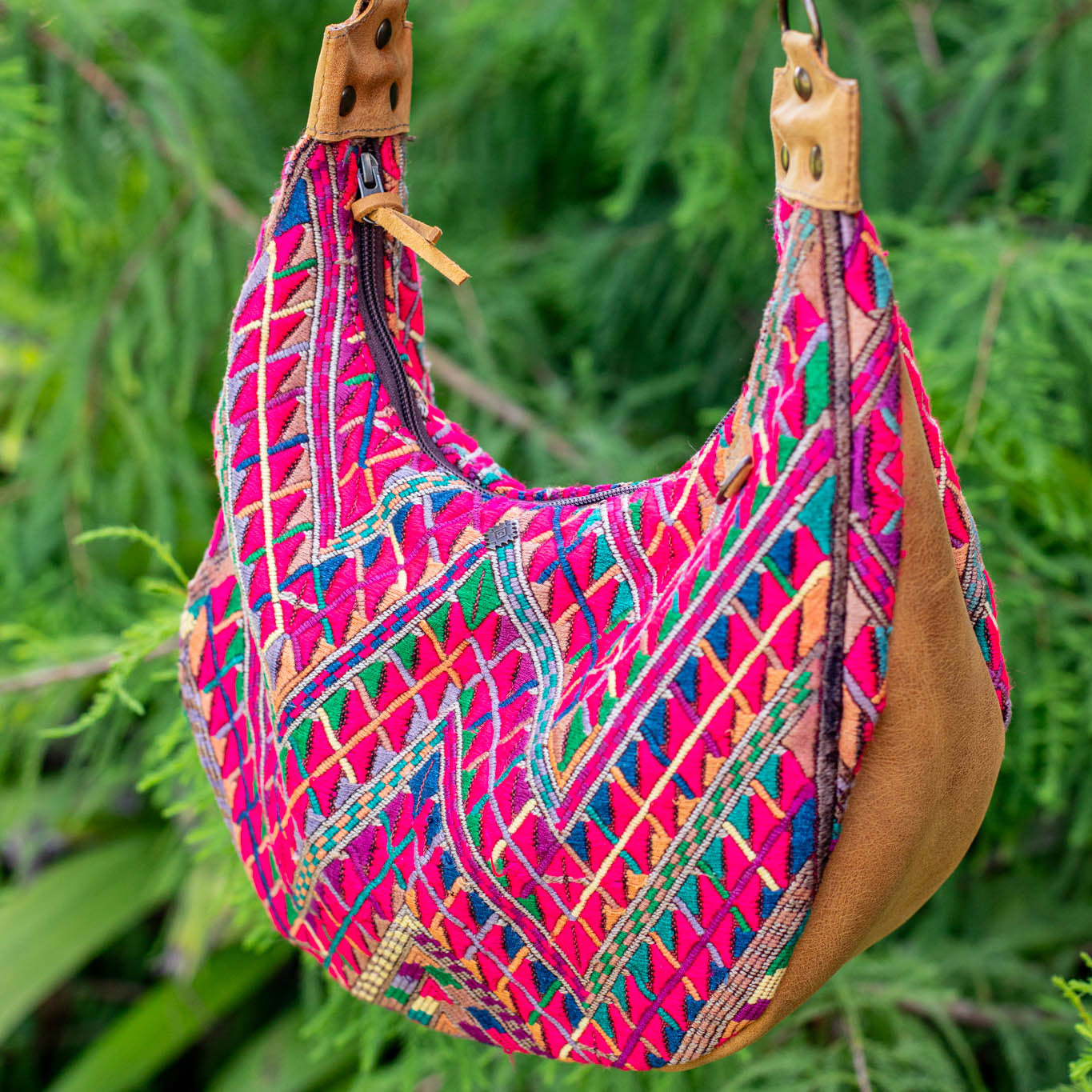 LARGE BOHO SADDLE BAG - OOAK HUIPIL - AMARILLO - NO. 16993