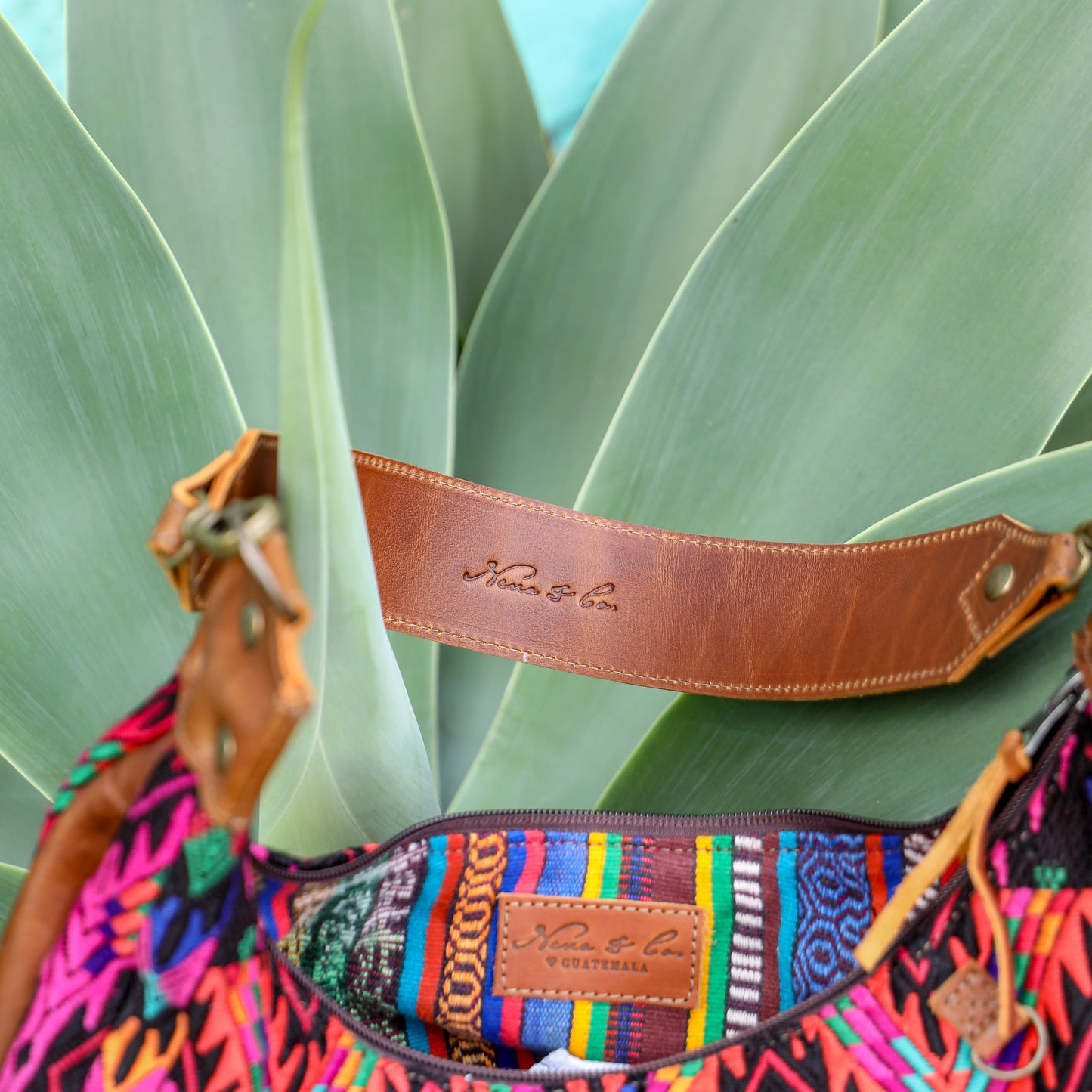 BOHO SADDLE BAG - OOAK HUIPIL - CAFE - NO. 19394