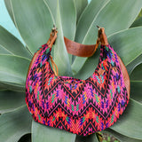 BOHO SADDLE BAG - OOAK HUIPIL - CAFE - NO. 19394