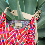 BOHO SADDLE BAG - OOAK HUIPIL - BUTTER - NO. 19413