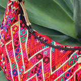 BOHO SADDLE BAG - OOAK HUIPIL - BUTTER - NO. 19413