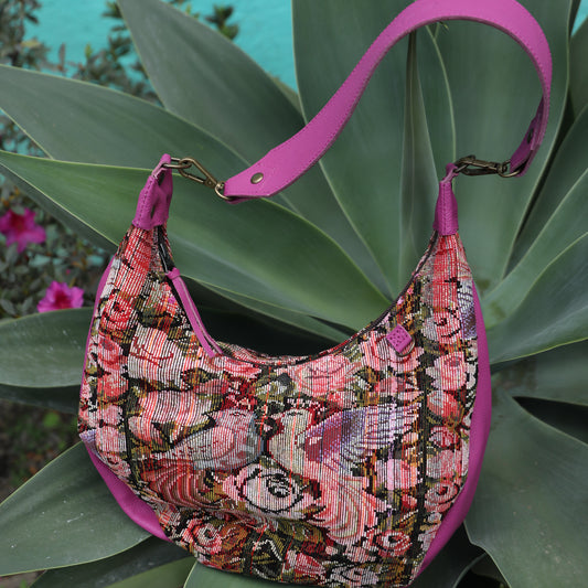 BOHO SADDLE BAG - OOAK HUIPIL - BABY RHINO - NO. 19415