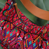 BOHO SADDLE BAG - OOAK HUIPIL - BRANDY - NO. 19414