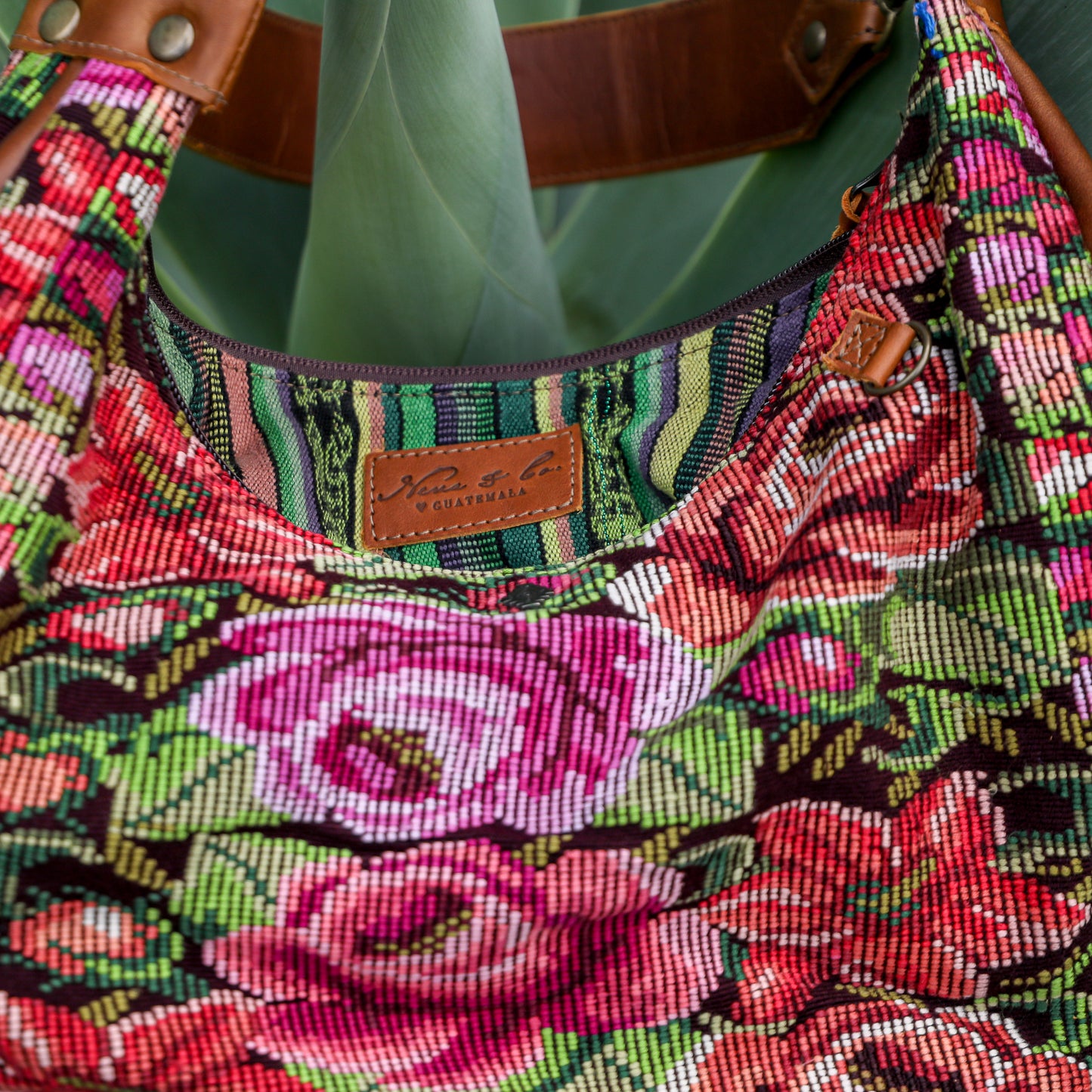 BOHO SADDLE BAG - OOAK HUIPIL - CAFE - NO. 19388