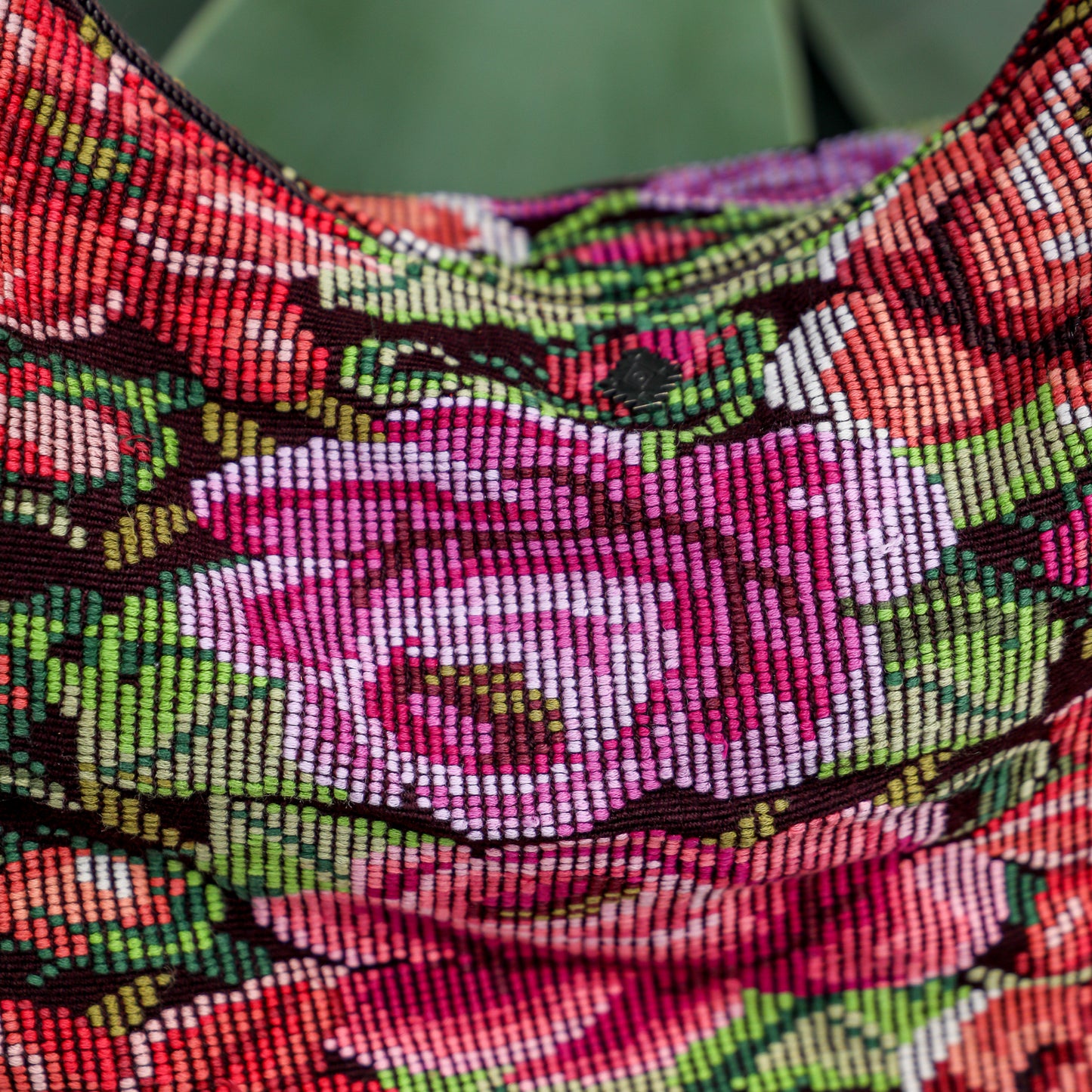 BOHO SADDLE BAG - OOAK HUIPIL - CAFE - NO. 19388