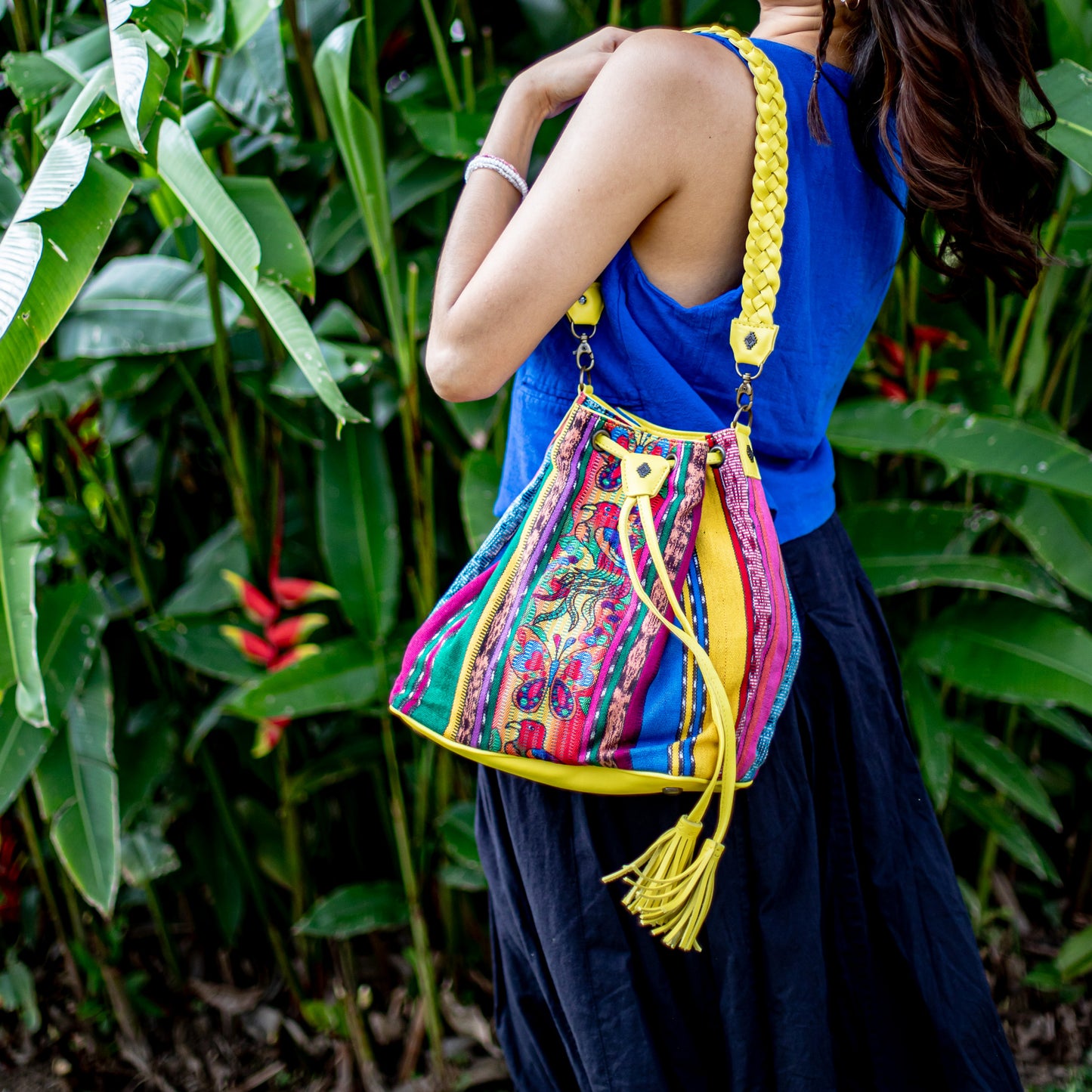 DRAWSTRING BUCKET BAG - CORTE - CANARY - NO. 18402