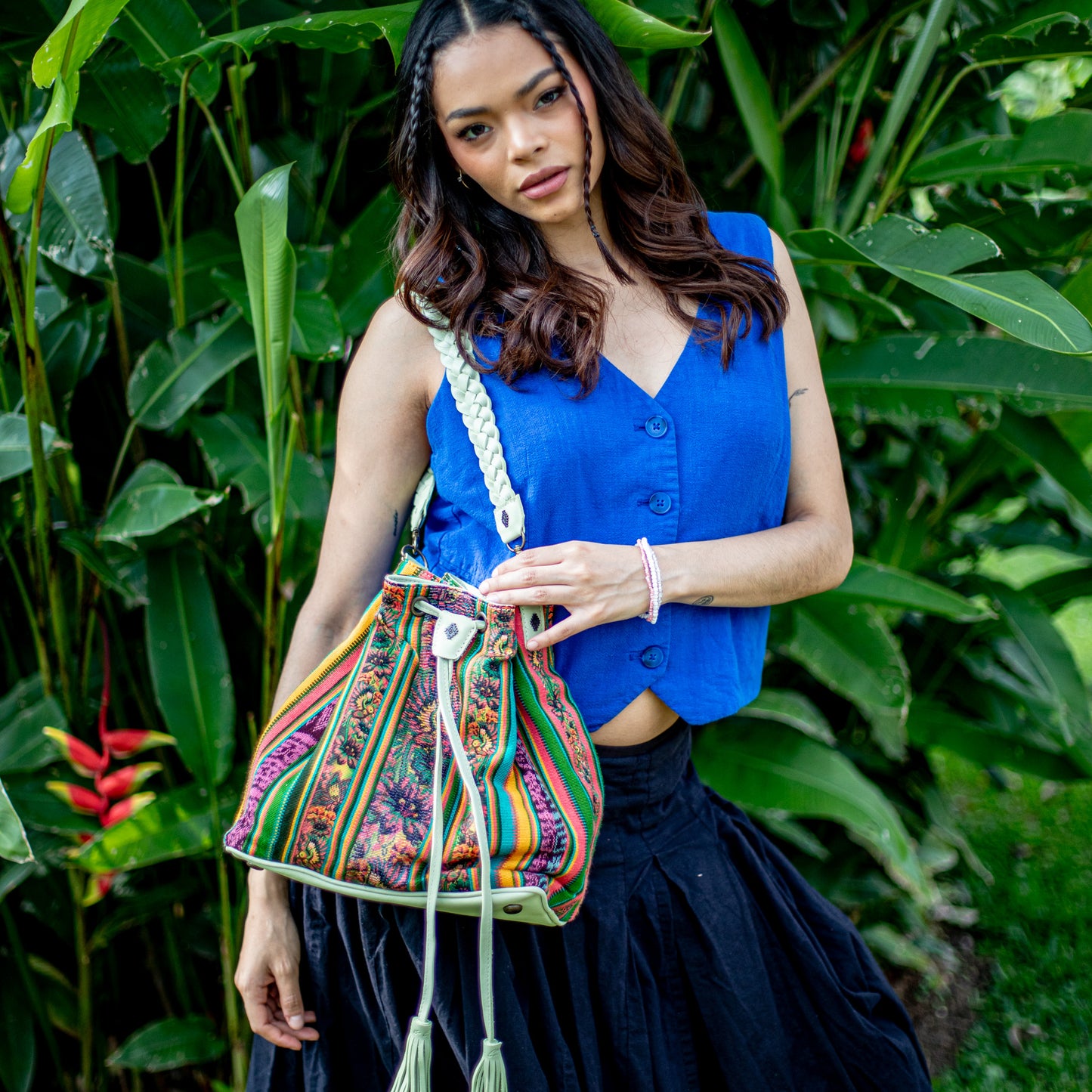 DRAWSTRING BUCKET BAG - CORTE - PISTACHIO - NO. 18397