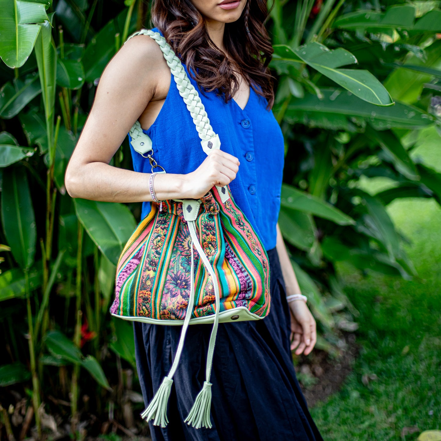 DRAWSTRING BUCKET BAG - CORTE - PISTACHIO - NO. 18397