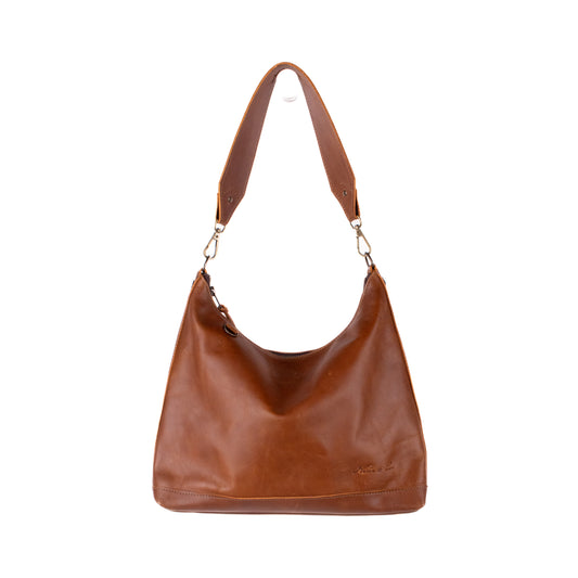 SMALL PENELOPE BAG - FULL LEATHER - CAFE
