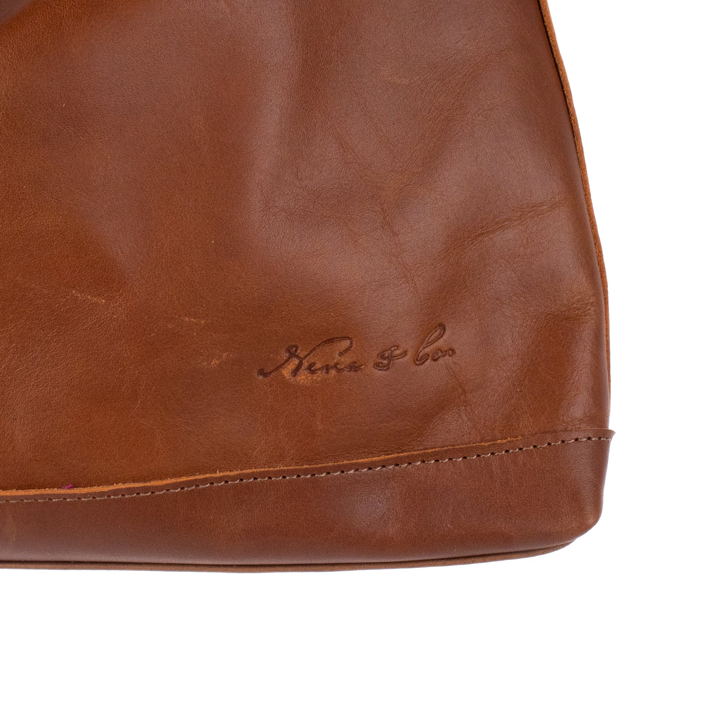 SMALL PENELOPE BAG - FULL LEATHER - CAFE