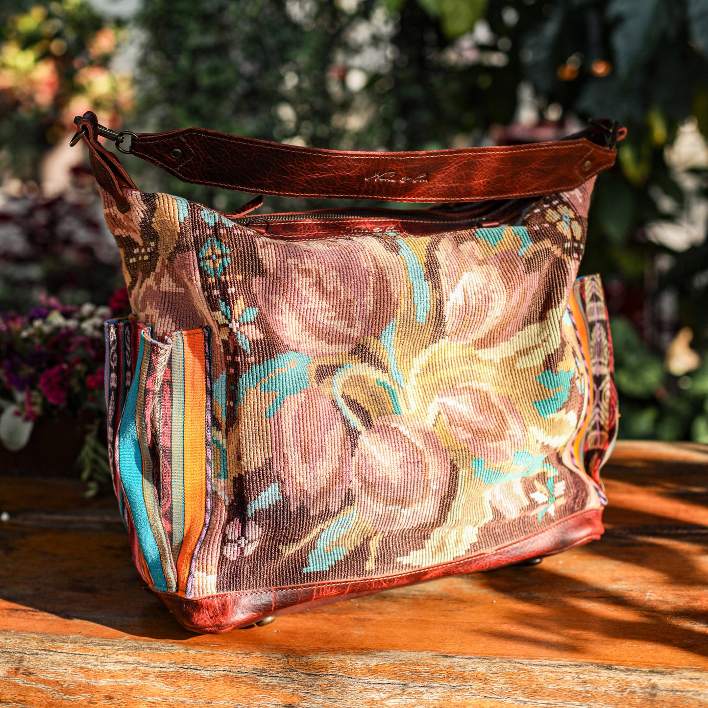 BEATRIZ CDB + DIAMANTE STRAP - OOAK HUIPIL - COPPER - NO. 19292