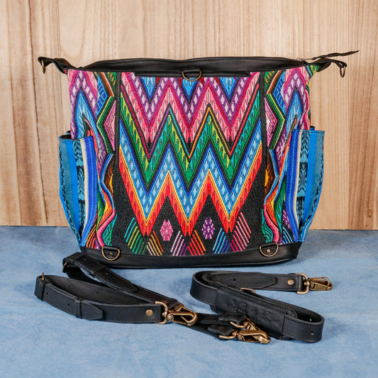 BEATRIZ CDB + DIAMANTE STRAP - OOAK HUIPIL - BLACK - NO. 16394