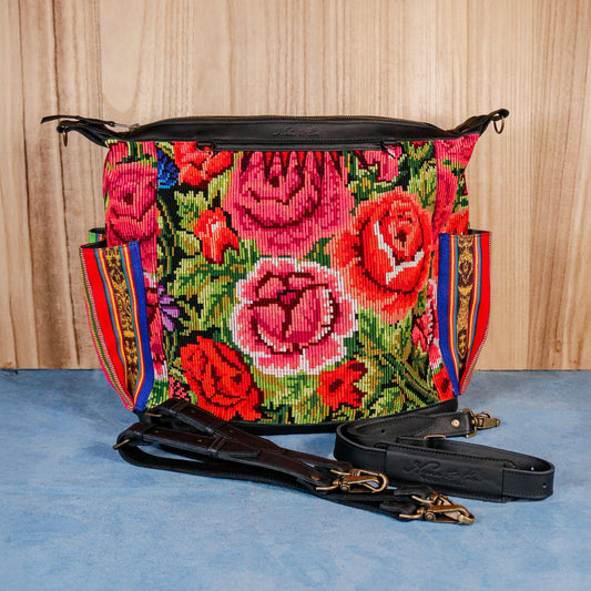 BEATRIZ CDB + DIAMANTE STRAP - OOAK HUIPIL - BLACK - NO. 16398