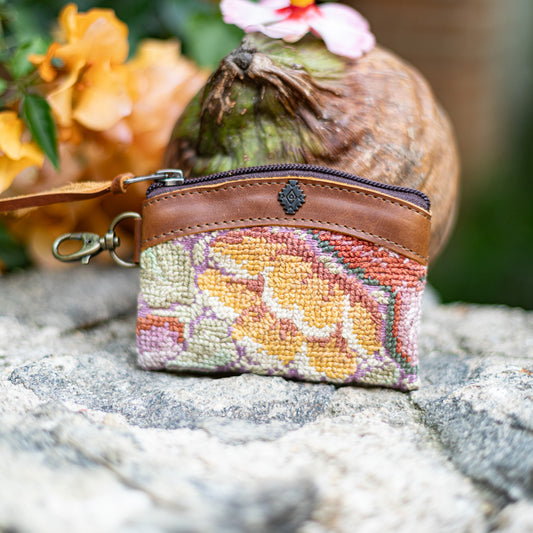 COIN PURSE - OOAK HUIPIL - CAFE - NO. 17472