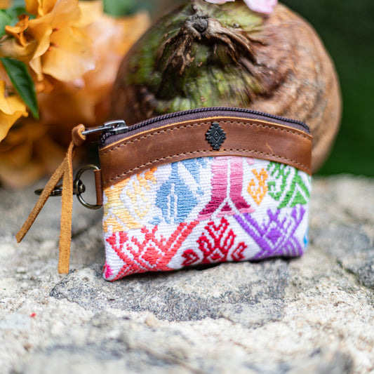 COIN PURSE - OOAK HUIPIL - CAFE - NO. 17474