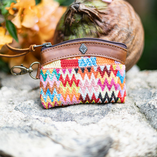 COIN PURSE - OOAK HUIPIL - CAFE - NO. 17473