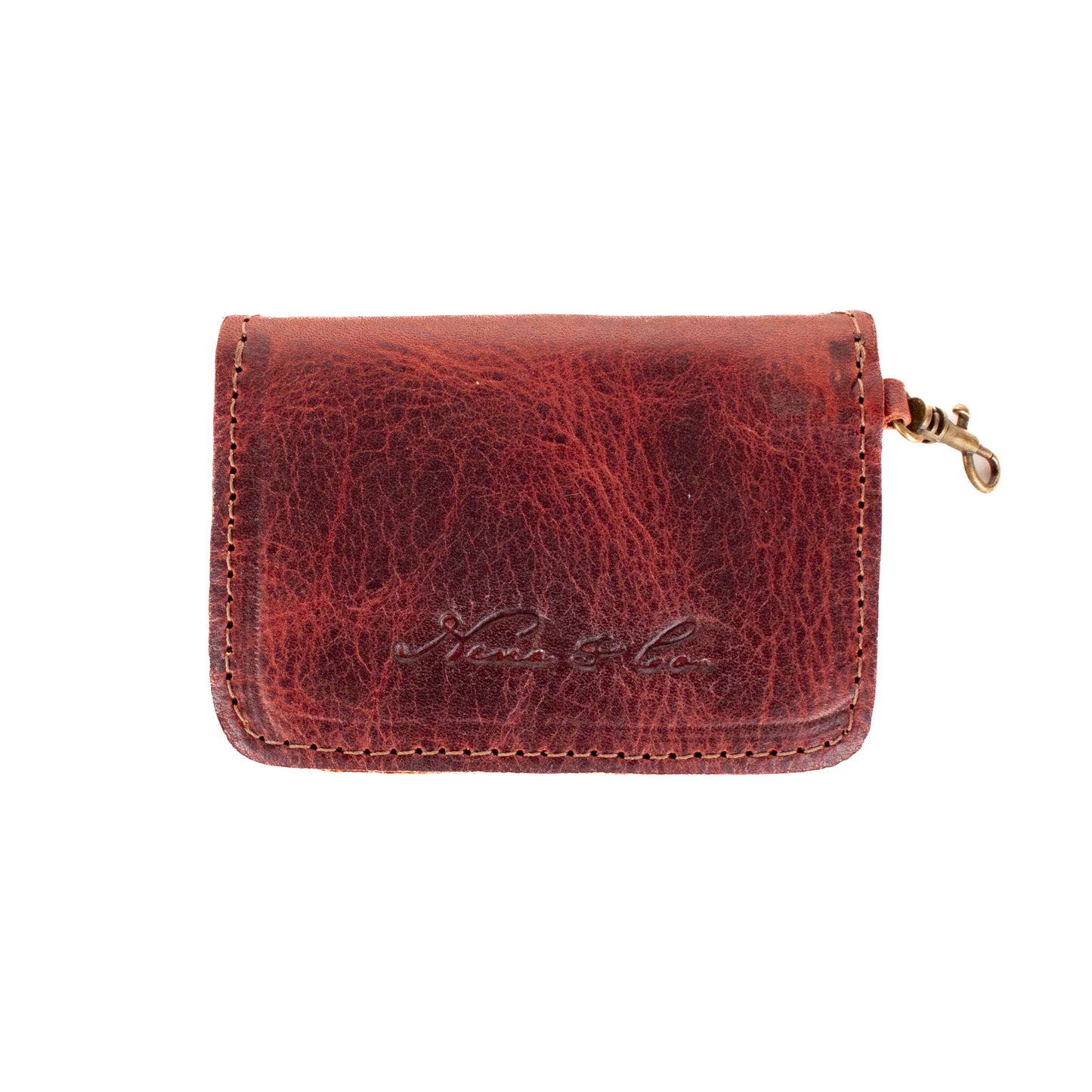 CARD CASE WITH CLASP - COPPER