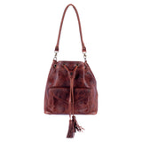 SIGNATURE EDITION DRAWSTRING BUCKET BAG - FULL LEATHER - COPPER