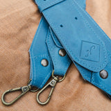 DOUBLE BUCKLE BACKPACK STRAP SET - CERULEAN