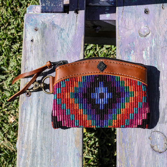 COIN PURSE - OOAK HUIPIL - CAFE - NO. 19626