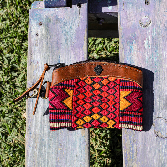 COIN PURSE - OOAK HUIPIL - CAFE - NO. 19628