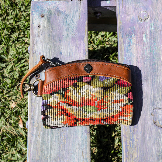 COIN PURSE - OOAK HUIPIL - CAFE - NO. 19627