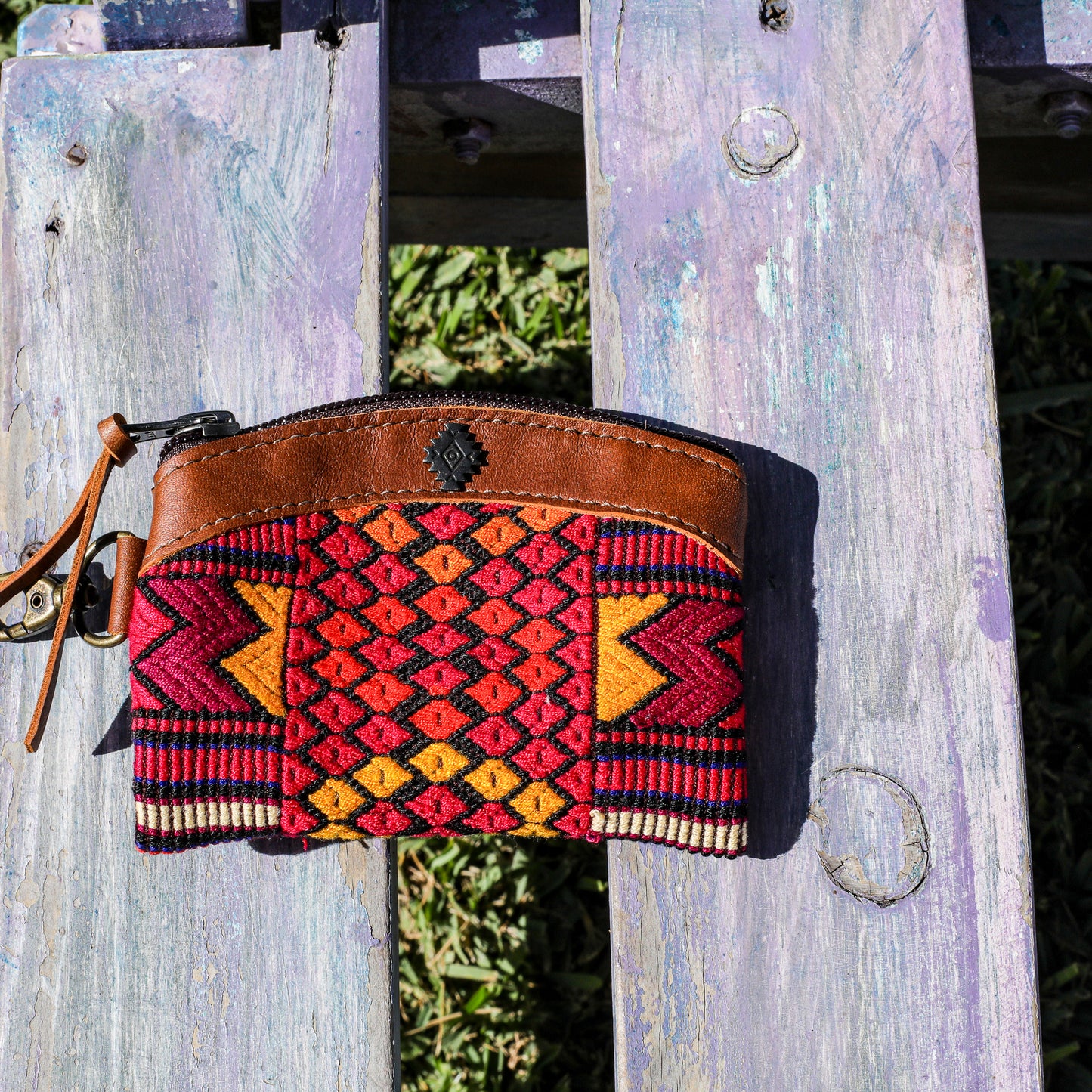 COIN PURSE - OOAK HUIPIL - CAFE - NO. 19628