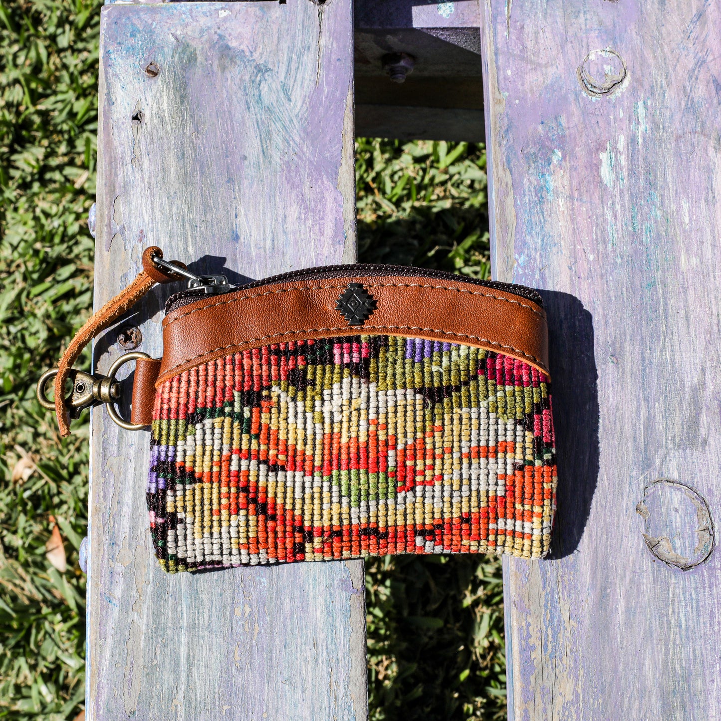 COIN PURSE - OOAK HUIPIL - CAFE - NO. 19627