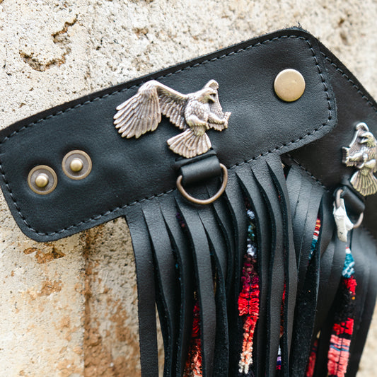 LAYERED TASSEL SET - EAGLE - BLACK