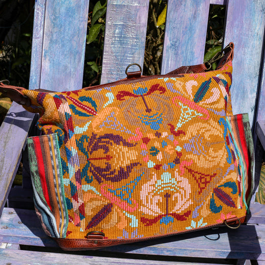 BEATRIZ CDB + DIAMANTE STRAP - OOAK HUIPIL - COPPER - NO. 19580